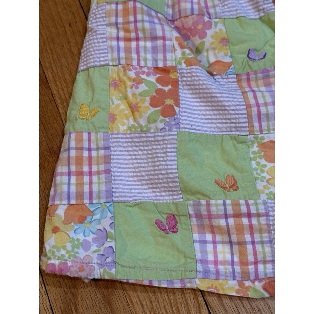 Gymboree Girls Summer Patchwork Dress Size 4T Butterfly Blossom Lined Cotton